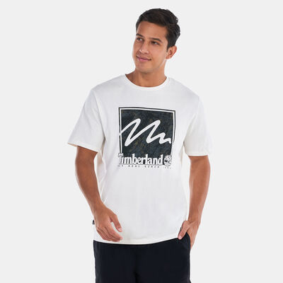 Timberland Men's Printed Stack Logo T-Shirt White