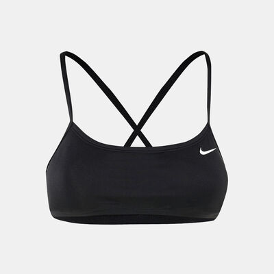 Nike Swim Women's Essential Racerback Bikini Top Black Nike Swim Women's Essential Racerback Bikini Top Black