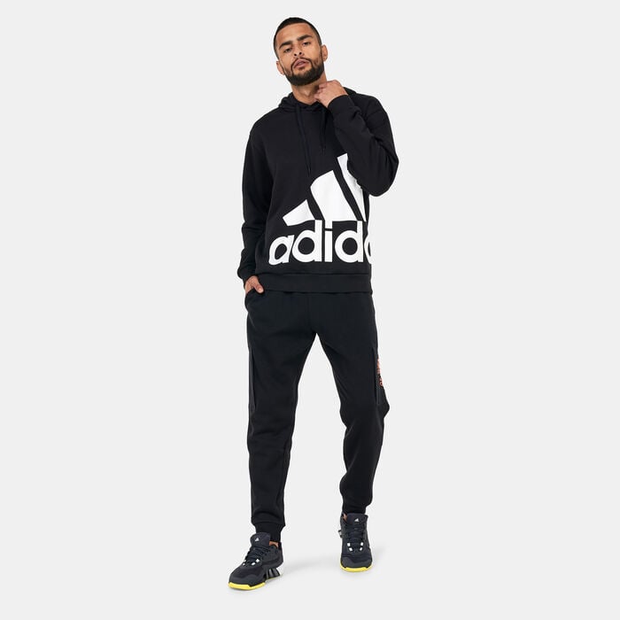 adidas Men's Essentials BrandLove Fleece Joggers Black adidas Men's Essentials BrandLove Fleece Joggers Black image number 2