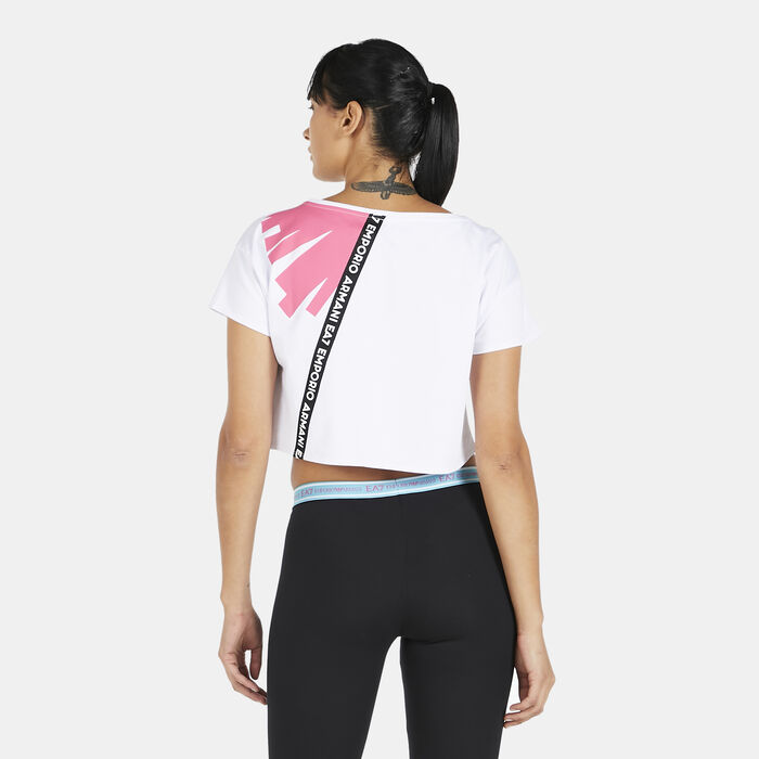 EA7 Emporio Armani Women's Logo T-Shirt White EA7 Emporio Armani Women's Logo T-Shirt White image number 1