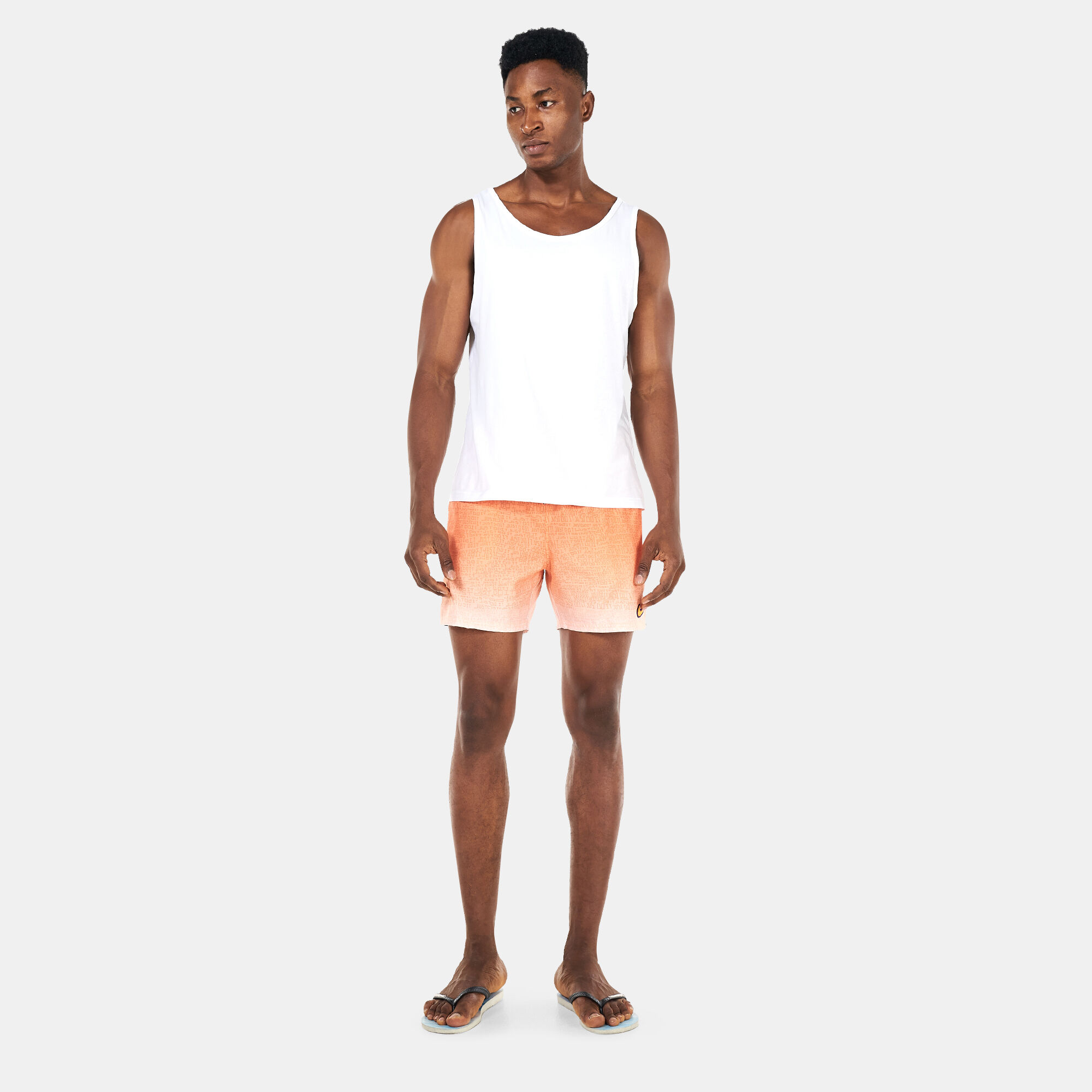 Men s Swim Just Do It Fade 5 Inch Volley Shorts Orange Nike Swim in Qatar SSS