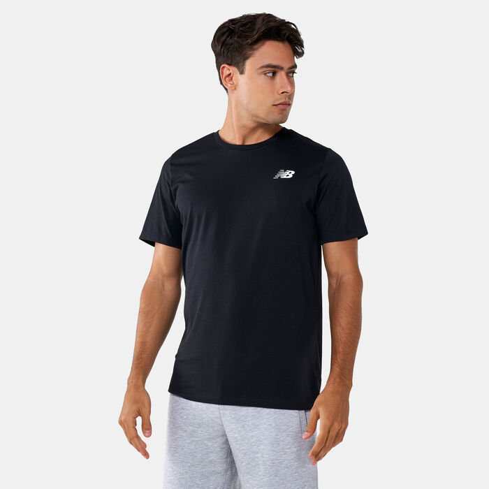 New Balance Men's Heathertech T-Shirt Black New Balance Men's Heathertech T-Shirt Black image number 0