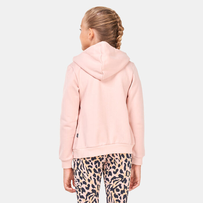 PUMA Kids' Essentials+ Logo Full-Zip Hoodie Pink PUMA Kids' Essentials+ Logo Full-Zip Hoodie Pink image number 1