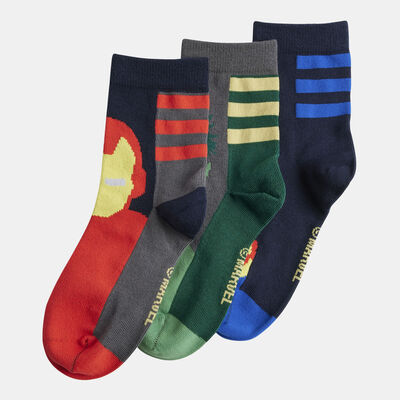 adidas Kids' Marvel Avengers Crew Socks (3 Pairs) Multi