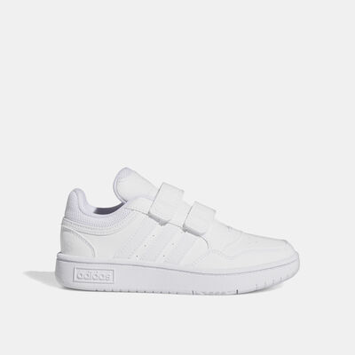 adidas Kids' Hoops Lifestyle Basketball Hook-and-Loop Shoe White