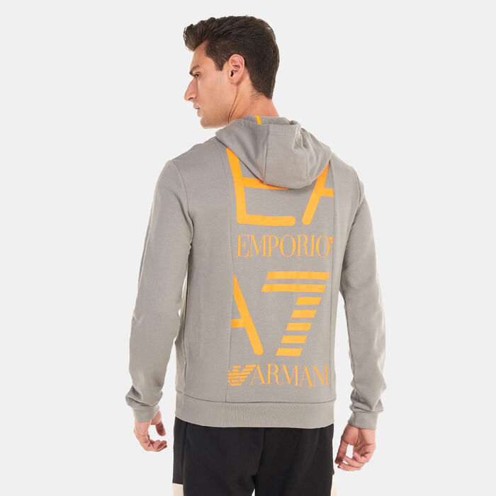 EA7 Emporio Armani Men's Train Logo Series Special Logo Hoodie Grey image number 1