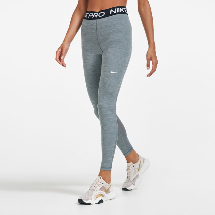 Nike Women's Pro Mid-Rise Mesh-Panelled Leggings Grey Nike Women's Pro Mid-Rise Mesh-Panelled Leggings Grey image number 0