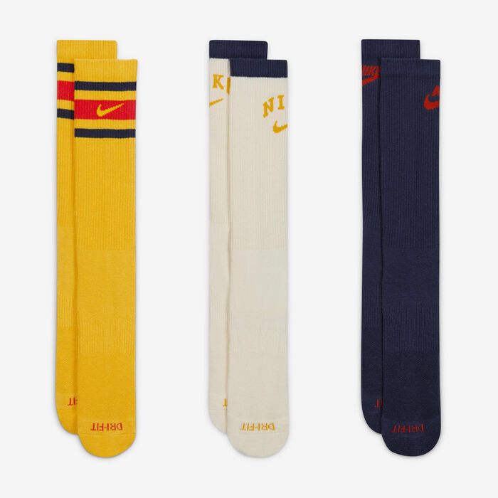 Nike Everyday Plus Cushioned Crew Socks (3 Pairs) yellow image number 1