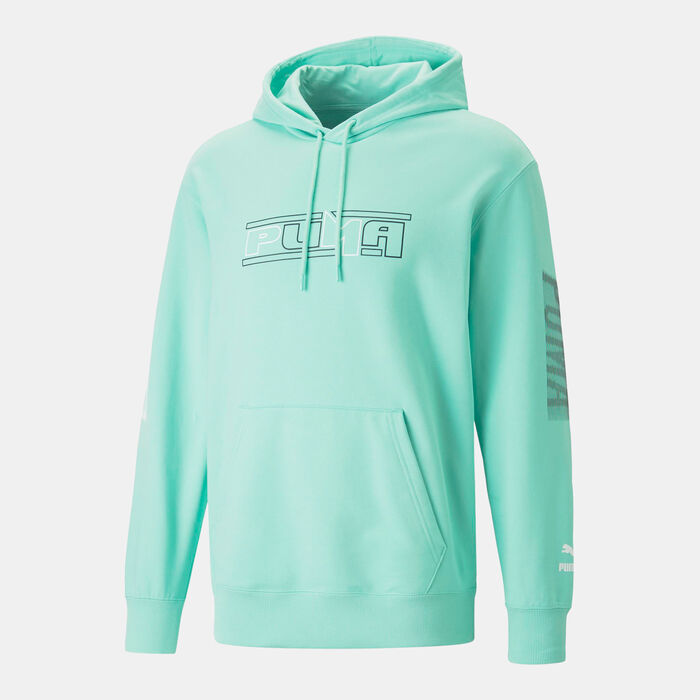 PUMA Men's SWxP Graphic Hoodie Green PUMA Men's SWxP Graphic Hoodie Green image number 0