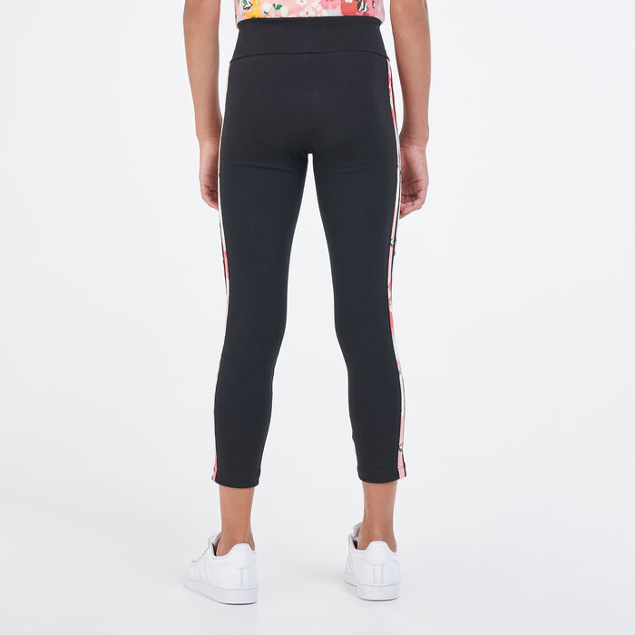 adidas Originals Kids' HER Studio London Floral High-Waisted Leggings (Older Kids) Black image number 1