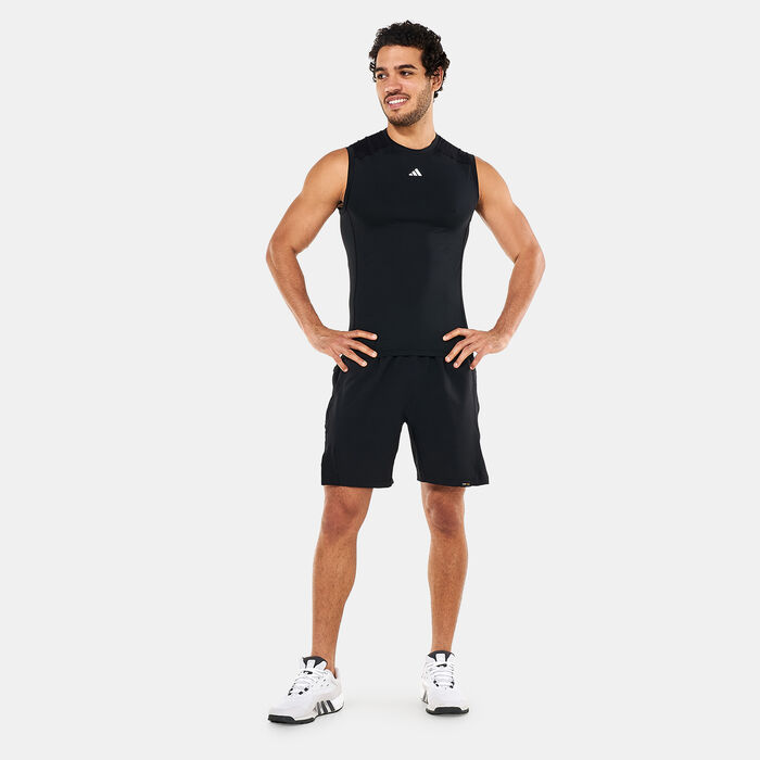 adidas Men's Techfit Training Sleeveless T-Shirt Black adidas Men's Techfit Training Sleeveless T-Shirt Black image number 2