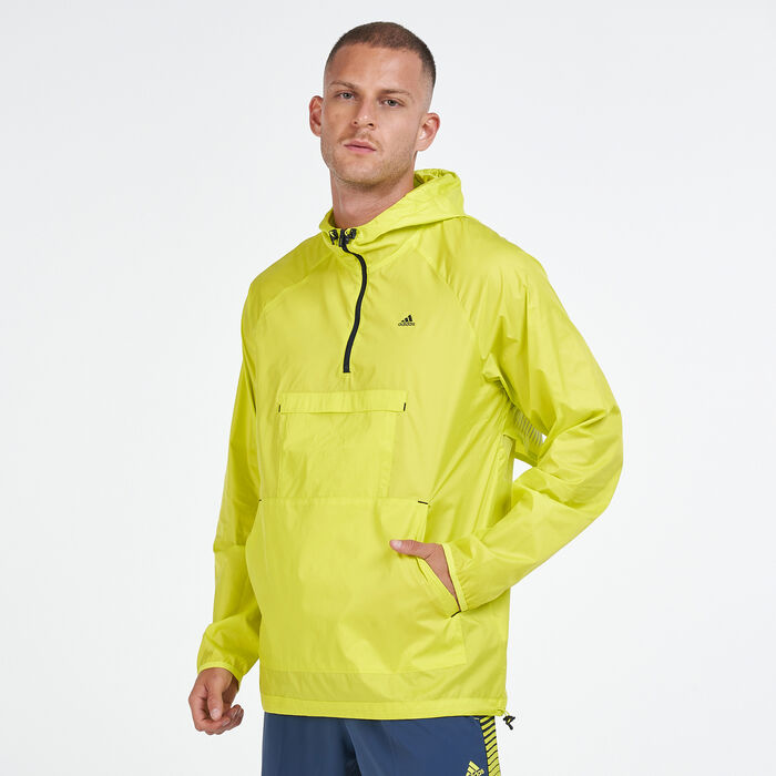 adidas Men's Designed 2 Move Activated Tech AEROREADY Jacket yellow adidas Men's Designed 2 Move Activated Tech AEROREADY Jacket yellow image number 0