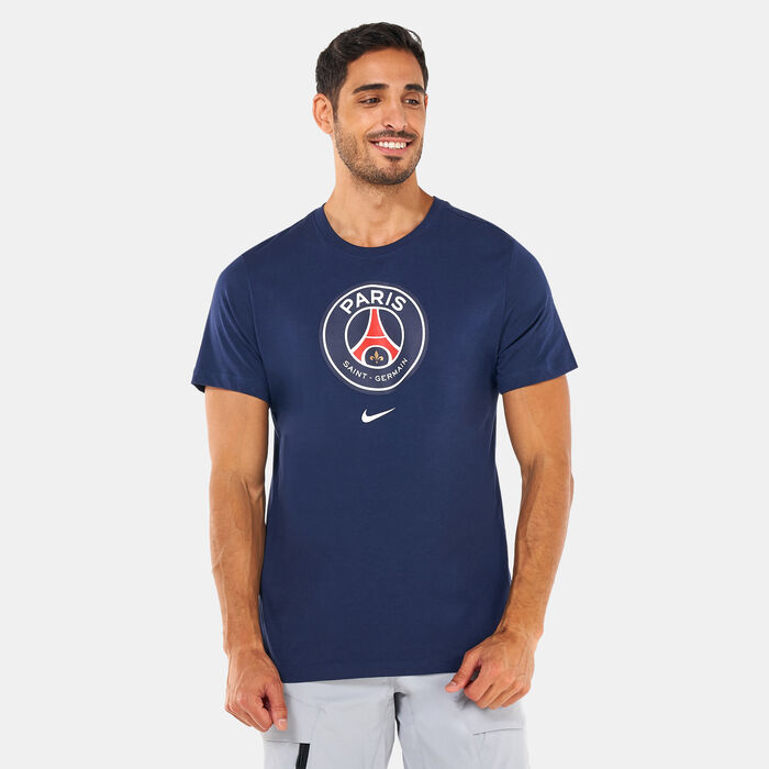 Nike Men's Paris Saint-Germain Crest Soccer T-Shirt Blue Nike Men's Paris Saint-Germain Crest Soccer T-Shirt Blue image number 0