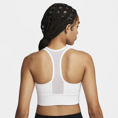 Nike Women's Swoosh Medium-Support Padded Longline Sports Bra White