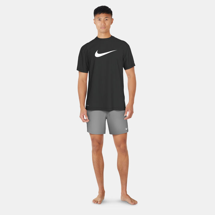 Nike Swim Men's Swim Better Icon Hydro Rashguard Black image number 2