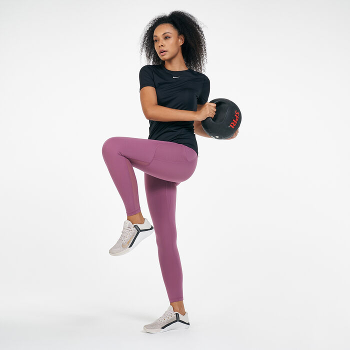 Nike Women's Pro Leggings Purple image number 2