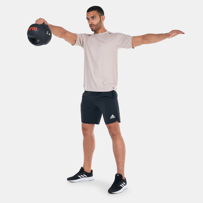 adidas Men's Designed For Training Strength Workout T-Shirt Brown adidas Men's Designed For Training Strength Workout T-Shirt Brown image number 2
