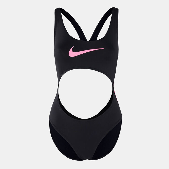 Nike Swim Women's Wild Cut-Out One-Piece Swimsuit Black Nike Swim Women's Wild Cut-Out One-Piece Swimsuit Black image number 0