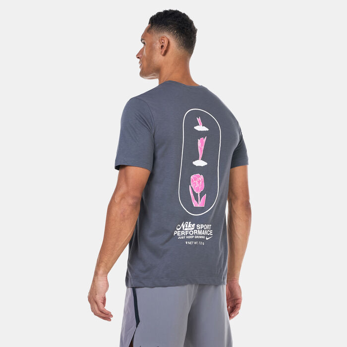 Nike Men's Dri-FIT Training T-Shirt Grey Nike Men's Dri-FIT Training T-Shirt Grey image number 1