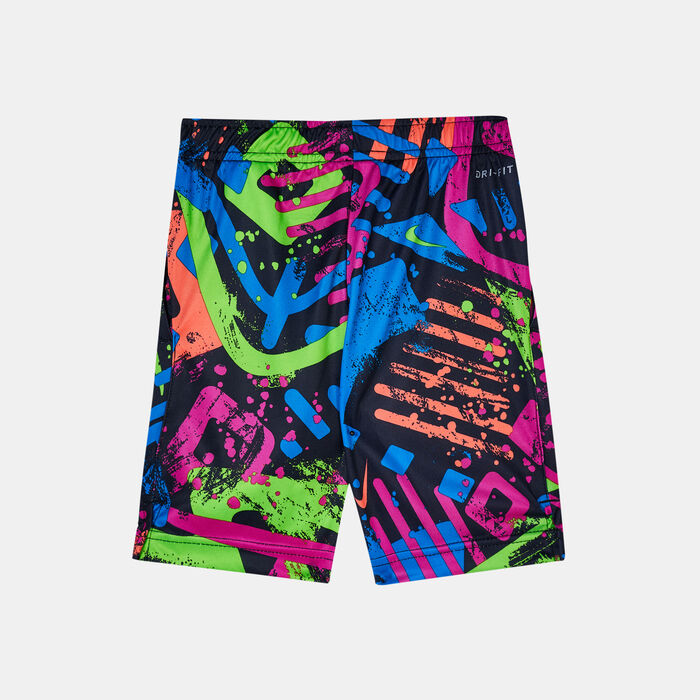 Nike Kids' Dri-FIT Allover Print Shorts Black Nike Kids' Dri-FIT Allover Print Shorts Black image number 1