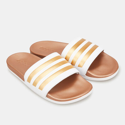 adidas Women's Adilette Comfort Slides Gold