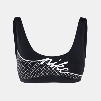 Nike Swim Women's Grid Bikini Top Black Nike Swim Women's Grid Bikini Top Black