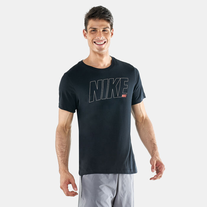 Nike Men's Dri-FIT Graphic Training T-Shirt Black Nike Men's Dri-FIT Graphic Training T-Shirt Black image number 0