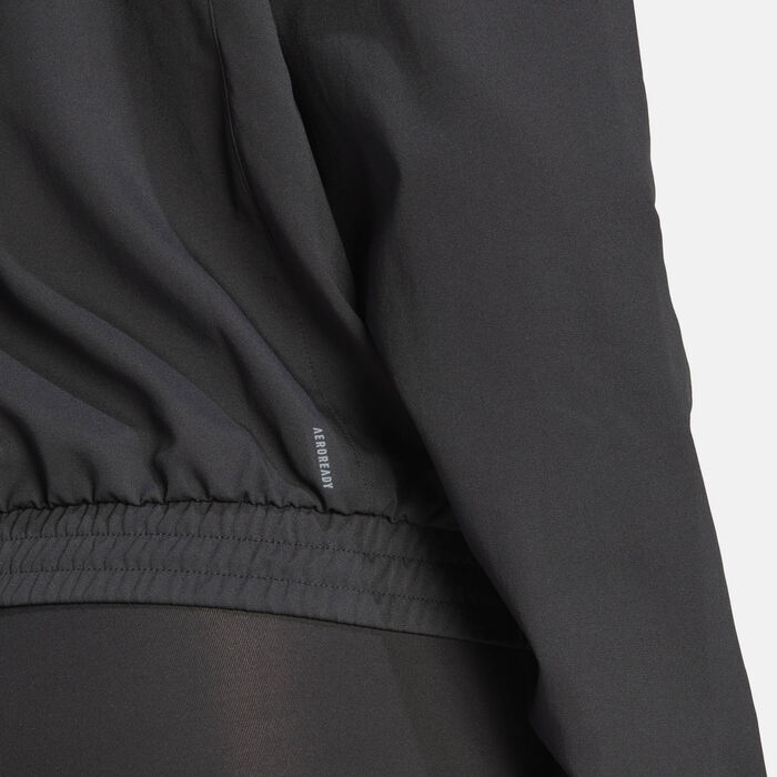 adidas Women's Train Essentials Woven 1/4-Zip Training Track Top Black adidas Women's Train Essentials Woven 1/4-Zip Training Track Top Black image number 4