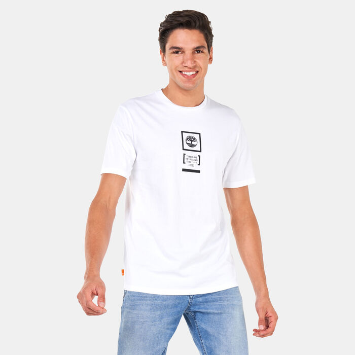 Timberland Men's Back Stack Logo Camo T-Shirt White Timberland Men's Back Stack Logo Camo T-Shirt White image number 0