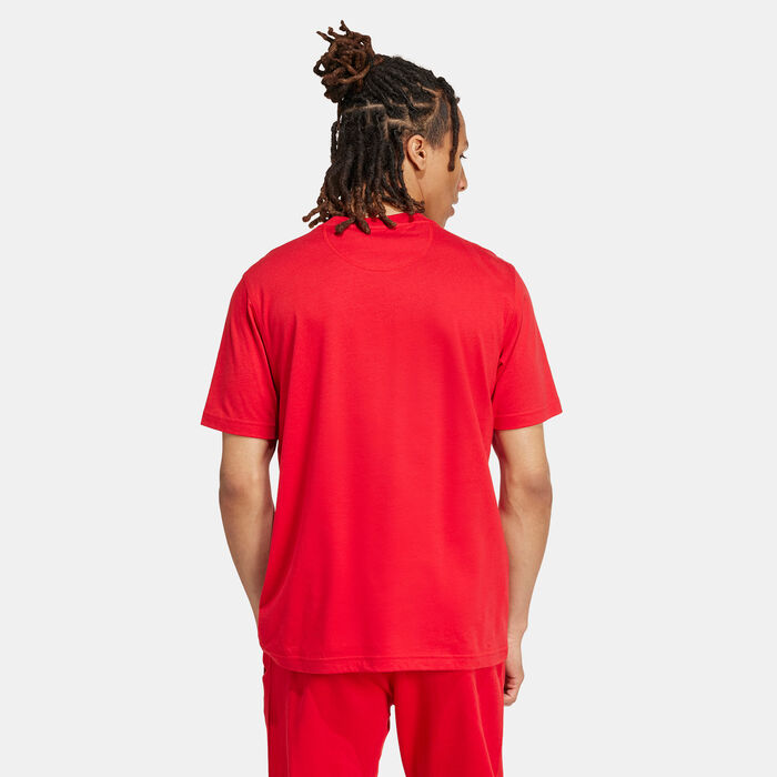 adidas Originals Men's Trefoil Essentials T-Shirt Red adidas Originals Men's Trefoil Essentials T-Shirt Red image number 1