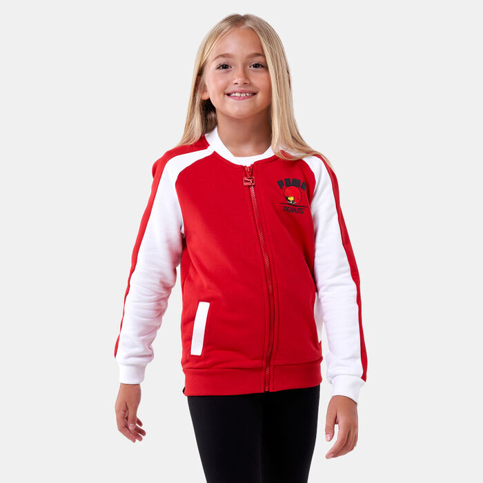 PUMA Kids' x PEANUTS T7 Track Jacket (Younger Kids) Red PUMA Kids' x PEANUTS T7 Track Jacket (Younger Kids) Red image number 0