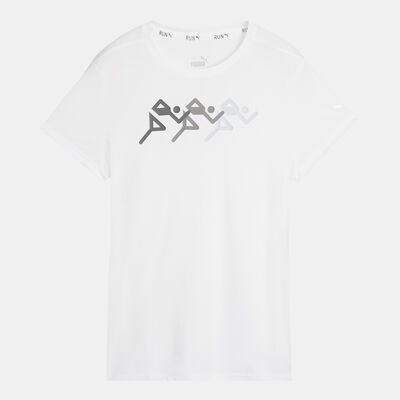 PUMA Women's RUN FAVOURITE Graphic T-Shirt White