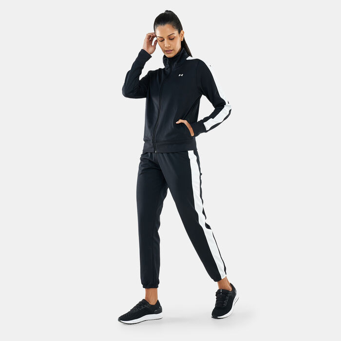Under Armour Women's UA Tricot Tracksuit Black image number 0