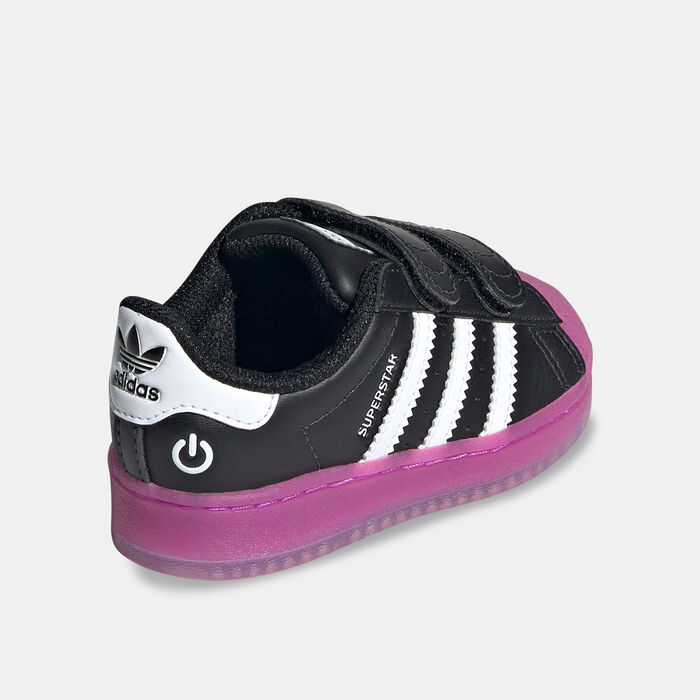 adidas Originals Kids' Superstar LED Lights Shoes Black adidas Originals Kids' Superstar LED Lights Shoes Black image number 2