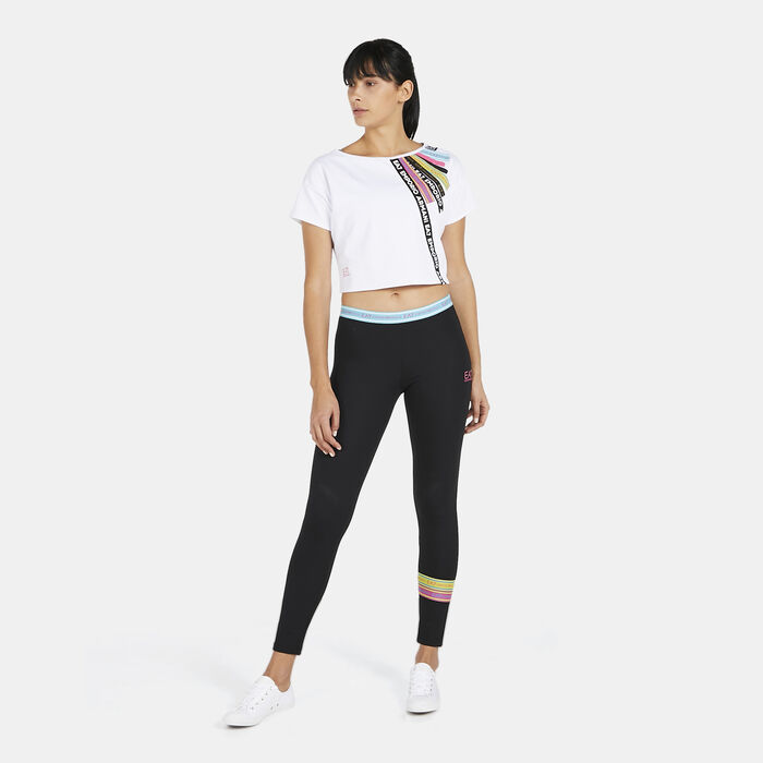 EA7 Emporio Armani Women's Train Logo Series Premium Leggings Black EA7 Emporio Armani Women's Train Logo Series Premium Leggings Black image number 2