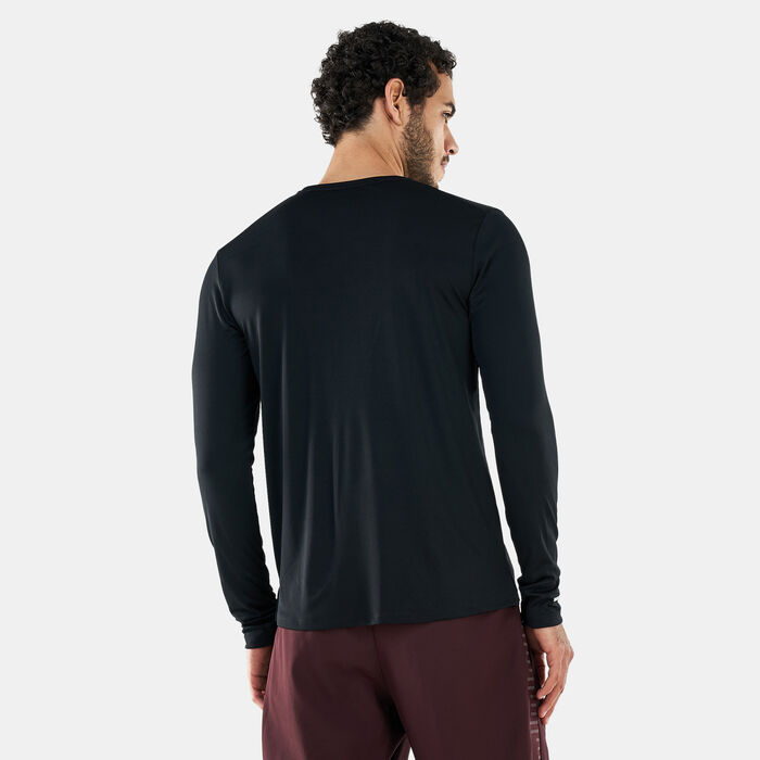 Nike Men's Dri-FIT UV Run Division Miler Graphic Long-Sleeve Top Black Nike Men's Dri-FIT UV Run Division Miler Graphic Long-Sleeve Top Black image number 1