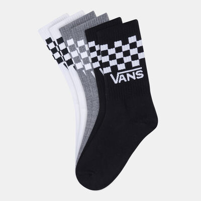Vans Kids' Checkerboard Crew Socks - 3 Pack (Younger Kids) Multi