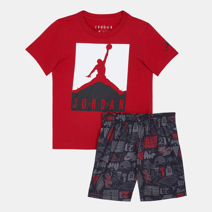 Jordan Kids' Jumpman Air T-Shirt and Shorts Set Black Jordan Kids' Jumpman Air T-Shirt and Shorts Set Black image number 0