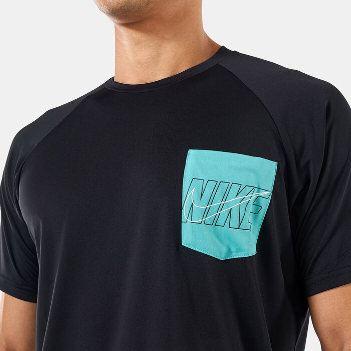Nike Swim Men's Outline Logo Rashguard Black Nike Swim Men's Outline Logo Rashguard Black image number 3