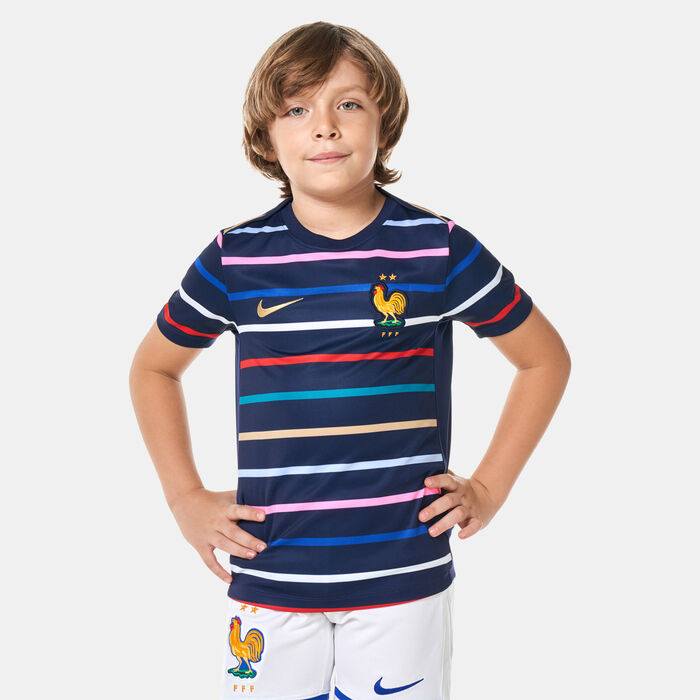 Nike Kids' FFF (France) Academy Pro Dri-FIT Pre-Match Home Football Blue Nike Kids' FFF (France) Academy Pro Dri-FIT Pre-Match Home Football Blue image number 2