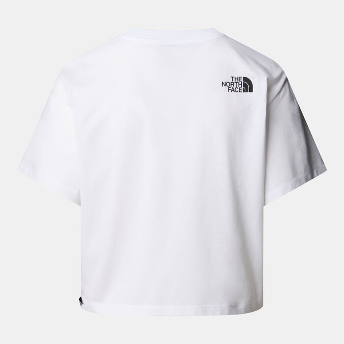The North Face Women's Easy Crop Top White The North Face Women's Easy Crop Top White image number 1