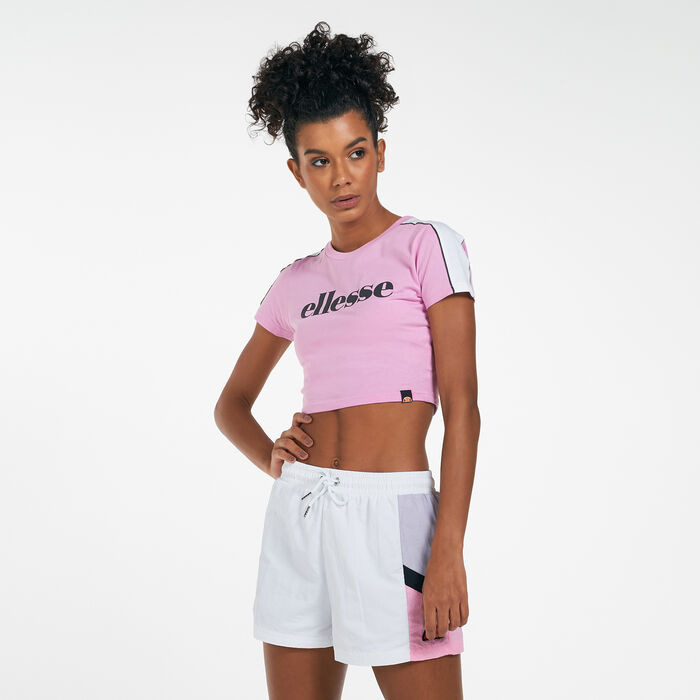 ellesse Women's Viridis Cropped T-Shirt Pink image number 0