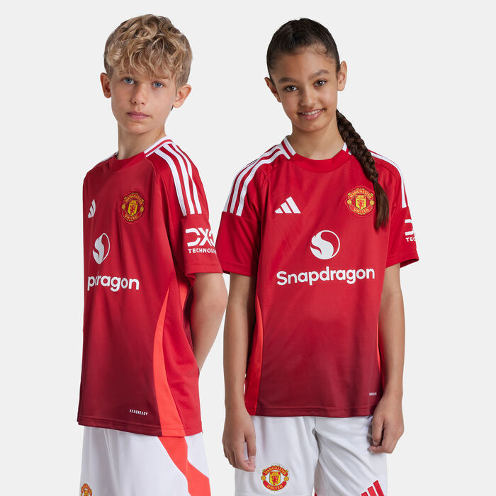 adidas Kids' Manchester United 24/25 Home Replica Football Jersey Red image number 0
