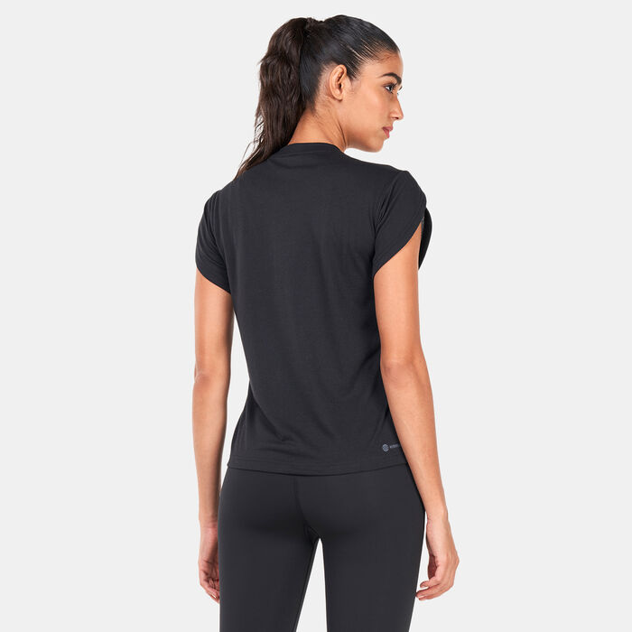 adidas Women's AEROREADY Made For Training Floral T-Shirt Black adidas Women's AEROREADY Made For Training Floral T-Shirt Black image number 1