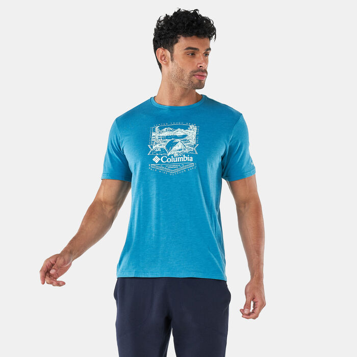Columbia Men's Bluff Mesa™ II Graphic T-Shirt Blue Columbia Men's Bluff Mesa™ II Graphic T-Shirt Blue image number 0