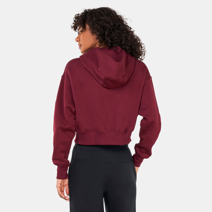 Nike Women's Sportswear Swoosh Fleece Hoodie Red Nike Women's Sportswear Swoosh Fleece Hoodie Red image number 1