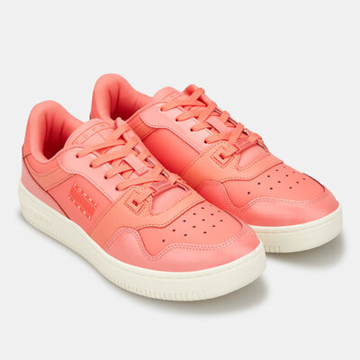 Tommy Hilfiger Women's Retro Basketball Glossy Shoe Pink