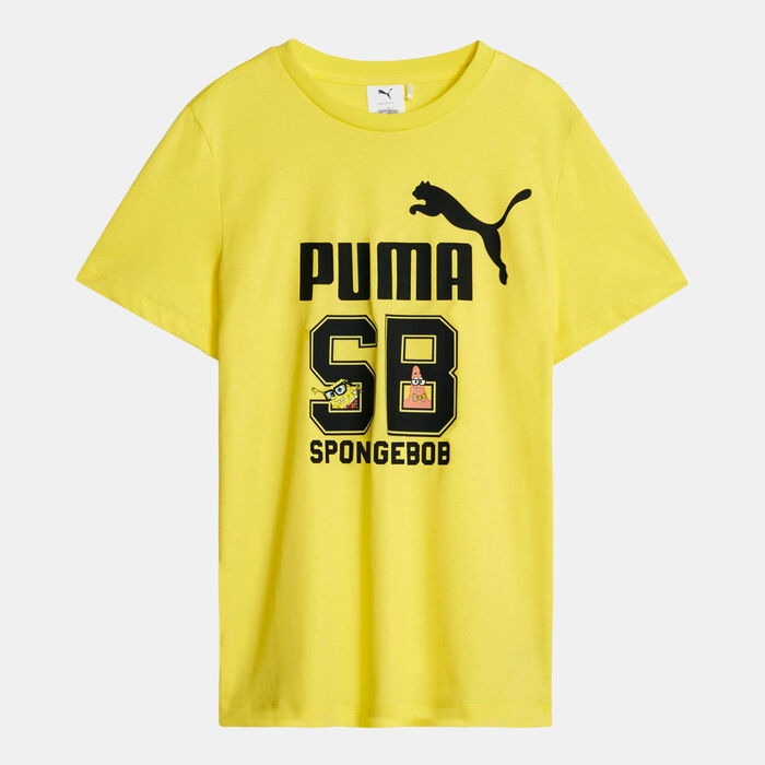 PUMA Kids' X SPONGEBOB T-Shirt yellow PUMA Kids' X SPONGEBOB T-Shirt yellow image number 0