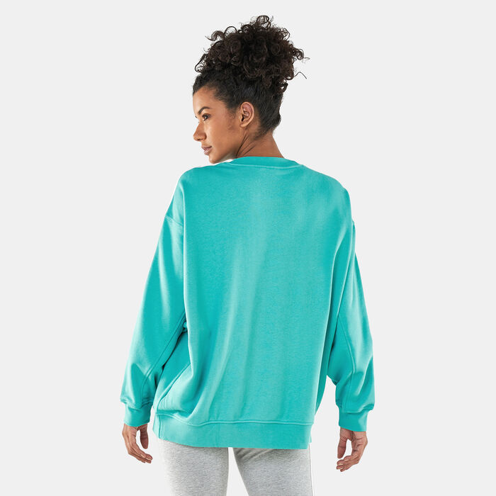 adidas Originals Women's Oversized Sweatshirt Green adidas Originals Women's Oversized Sweatshirt Green image number 1