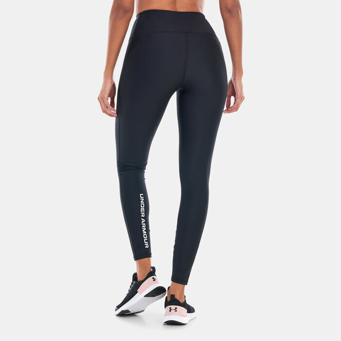 Under Armour Women's HeatGear® Evolved Graphic Leggings Black Under Armour Women's HeatGear® Evolved Graphic Leggings Black image number 1